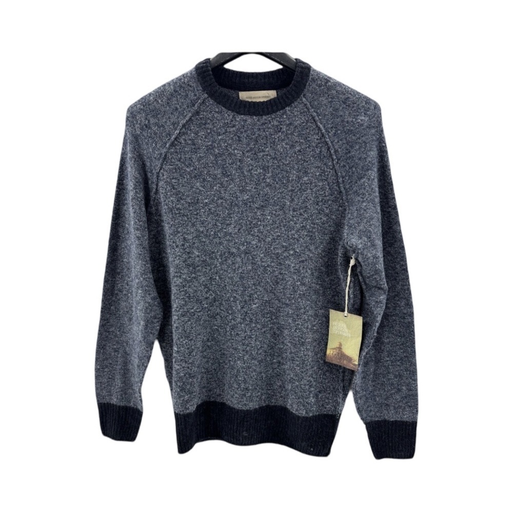 Frederik Anderson Copenhagen Long Sleeve Crew Neck Navy Sweater NWT Size M